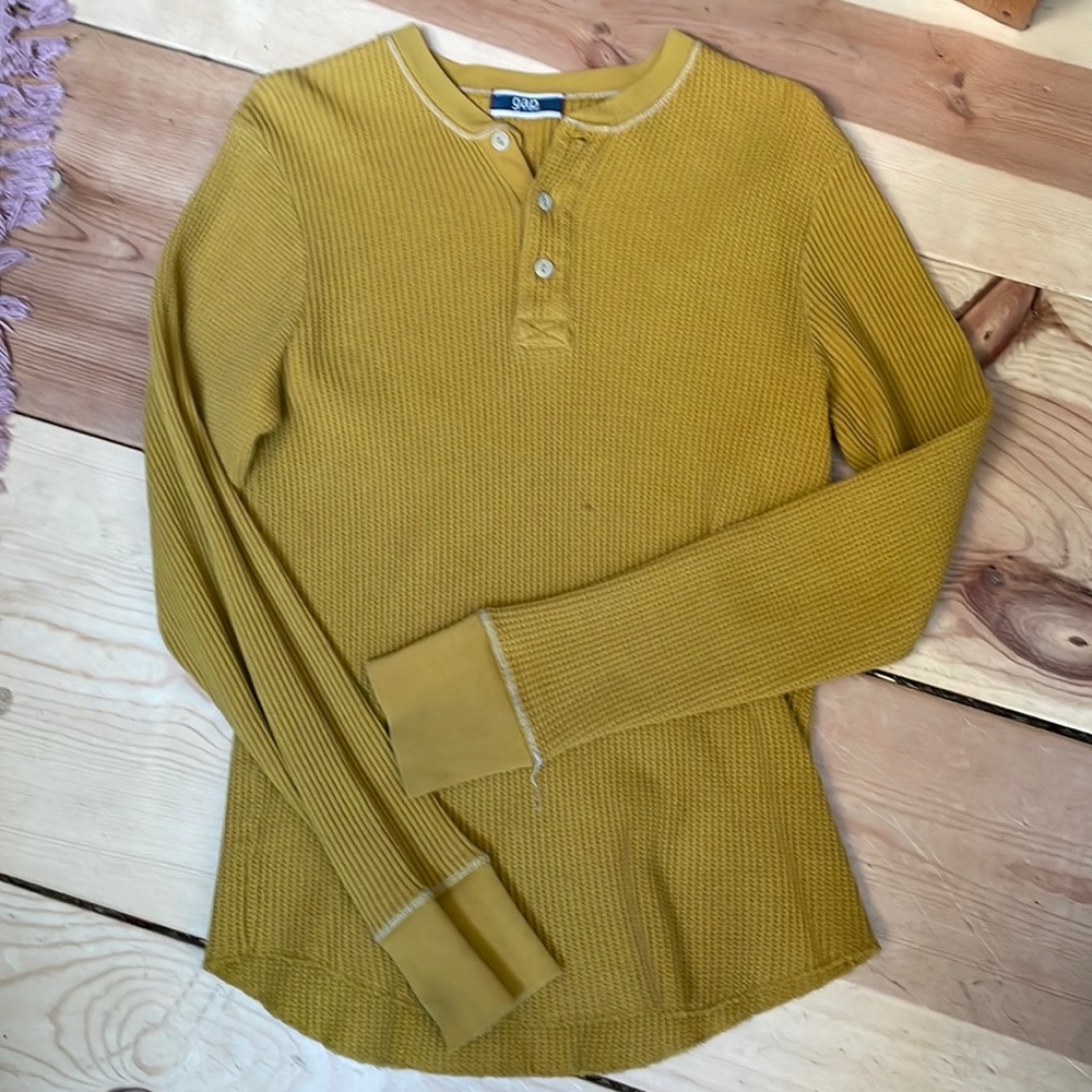 Vintage gap waffle Henley